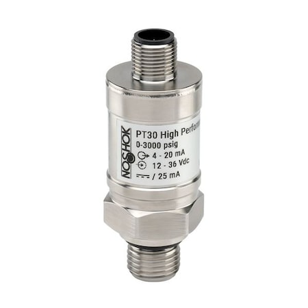 Noshok Pressure Transmitter, 0-1000 psi gauge, +/-0.25% of span, 0.5 Vdc to 4.5 Vdc, 3-wire ratiometric, 7 PT30-1000psig-1-13-50-25